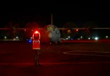 Hercules TNI AU Bawa Dukungan Logistik Karhutla di Kalsel