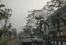 Kalsel Cerah dan Terpantau Kabut Asep di Bandara Syamsudin Noor