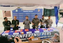 Polda Kalsel Gagalkan Perdagangan Sisik Trenggiling dan Paruh Rangkong