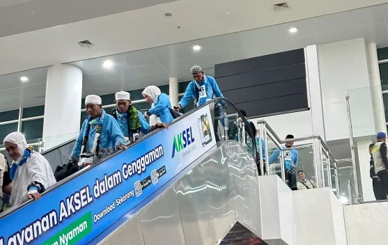 Jemaah Kloter 1 Tiba di Bandara Internasional Syamsudin Noor