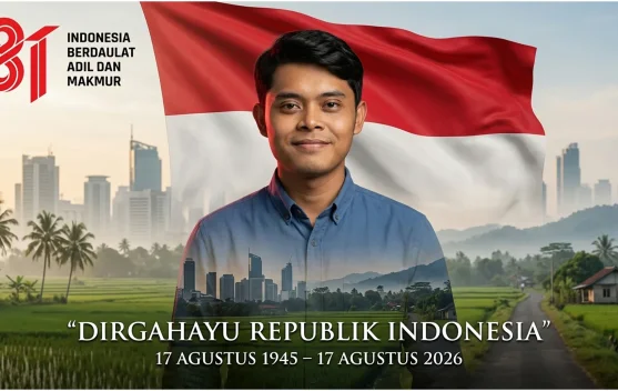 Rayakan HUT ke-81 RI dengan Poster Nuansa Kota dan Pedesaan, Coba Prompt Ini