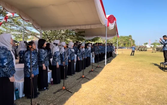 Puluhan Siswa Sukses Tampilkan Paduan Suara di HUT Ke-81 RI Kalsel