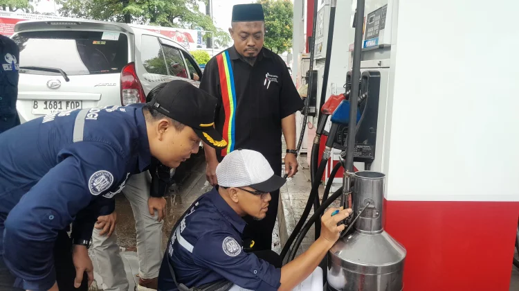 Jelang Idulfitri, Metrologi Legal Cilegon Lakukan Pengawasan SPBU Pertamina