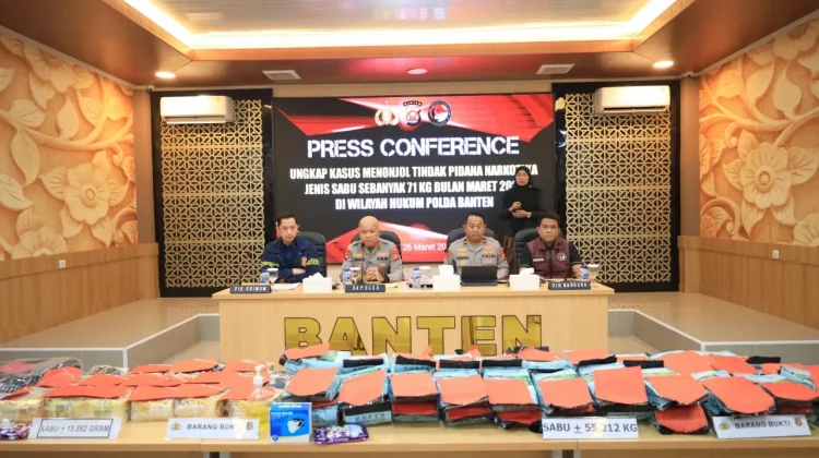 Polda Banten Ungkap Penyelundupan 70,2 Kg Sabu di Pelabuhan Merak