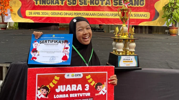 Kirana, Siswi SDN Unyur Raih Juara 3 Lomba Bertutur Tingkat Kota Serang