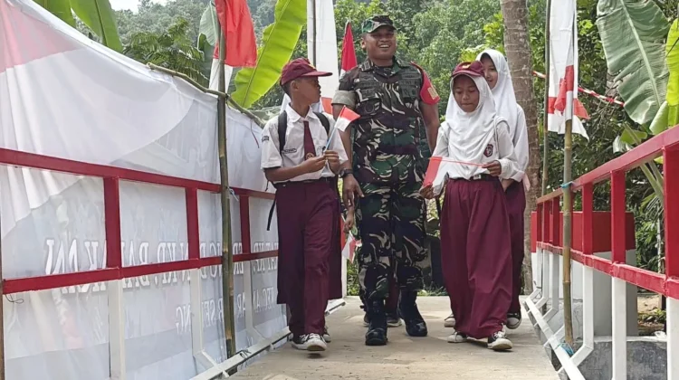 TMMD di Cilegon Bangun Dua Jembatan Garuda, Jangkau Wilayah Terpencil