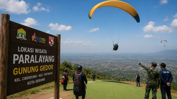 Gunung Gedor di Kota Serang Disiapkan Jadi Lokasi Wisata Paralayang
