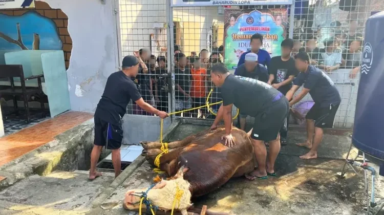 Rutan Pandeglang Libatkan Warga Binaan Sembelih Hewan Kurban