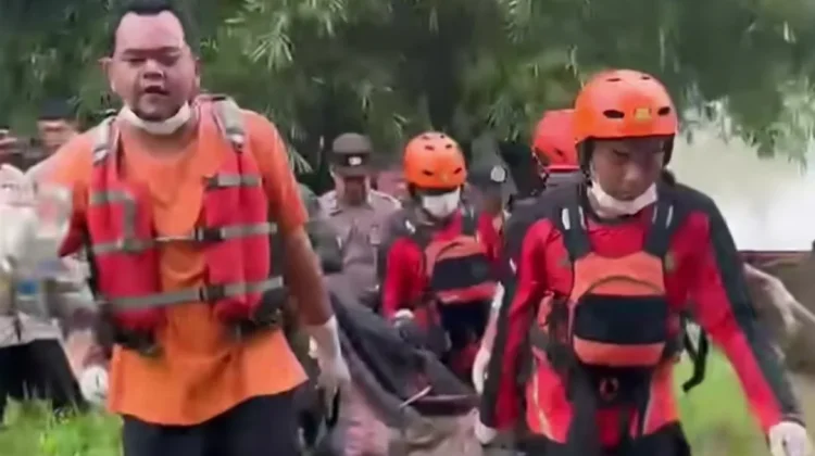 Korban Terseret Sungai Ciujung Ditemukan Meninggal Dunia