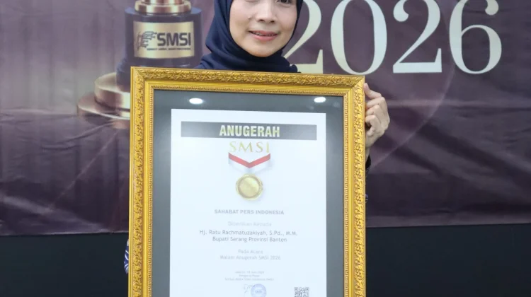 Bupati Serang Raih Anugerah Sahabat Pers Indonesia 2026