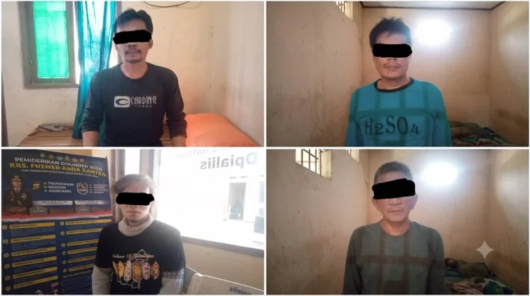 Gara-gara Motor Jatuh Saat Distut, 4 Komplotan Curanmor Lebak Ditangkap