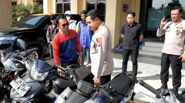 Polres Pandeglang Kembalikan Belasan Motor Curian