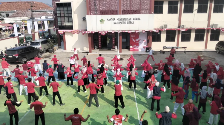Kemenag Lebak Launching Semarak HUT Ke-81 RI, Pererat Kebersamaan melalui Beragam P
