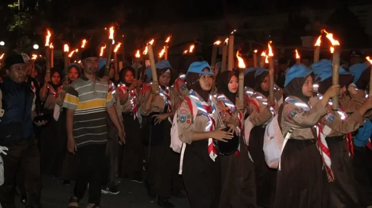 Peringati HUT RI, Pemkab Lebak Gelar Pawai Obor