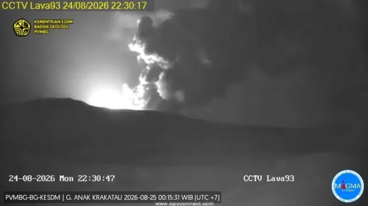 Anak Krakatau Kembali Erupsi, Warga Diminta Jaga Jarak
