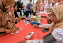 KTP Jadi Syarat Cek Kesehatan Pos Merah Putih Kota Serang