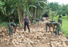 TMMD Kodim Serang Kebut Pembangunan Jalan Penghubung Sukamenak