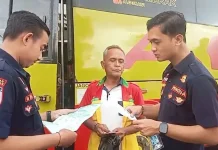 Jelang Mudik Lebaran, Petugas Gabungan Cek Kelayakan Bus di Pakupatan