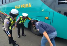 Polres Pandeglang Ramp Check Angkutan Umum Jelang Lebaran