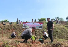 Polres Lebak Tanam Seribu Pohon di Curugbitung