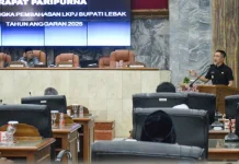 Bupati Lebak Sampaikan LKPJ 2025 di Rapat Paripurna DPRD