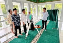 Kemenag Lebak Ukur Arah Kiblat Masjid Al Fatih