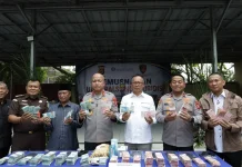 Bersama APH, BI Banten Musnahkan 8.527 Lembar Uang Palsu