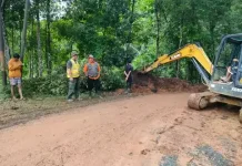 Akses Jalan  Lebak Selatan Masih Masih Tertutup Longsor