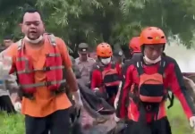 Korban Terseret Sungai Ciujung Ditemukan Meninggal Dunia