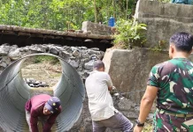 Kodim 0601 Pandeglang Garap Lima Jembatan Armco