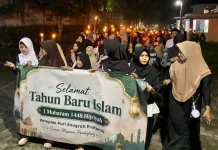 Meriah! Warga PAP Saruni Patungan Gelar Pawai Obor Sambut Tahun Baru Islam