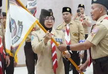 Bupati Dewi Setiani Lepas Kontingen Jamnas XII Kwarcab Pandeglang
