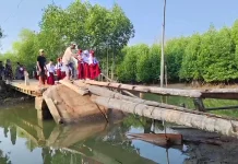 Jembatan Ambruk, Akses Pelajar dan Masyarakat Citoke Lumpuh