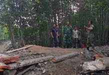 Kodim Pandeglang Usulkan Pembangunan Permanen Jembatan Ambruk di Panimbang