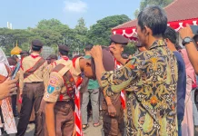Peringatan Hari Pramuka ke-65, 452 Anggota Garuda Serang Dikukuhkan