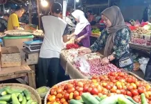 Cabai Rawit Oren di Pasar Badak Tembus 80 Ribu