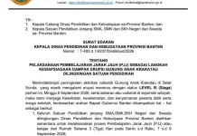 Antisipasi Sebaran Abu, Pemprov Banten Terapkan Belajar Daring Tiga Hari