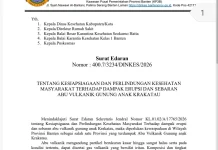 Pemprov Banten Siagakan Faskes Antisipasi Dampak Abu Vulkanik