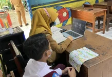 Dampak Abu Vulkanik, Ratusan Siswa SDN Banjarsari 5 Belajar dari Rumah