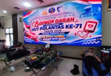 Sambut HUT ke-71 Polantas, Polres Pandeglang Gelar Donor Darah