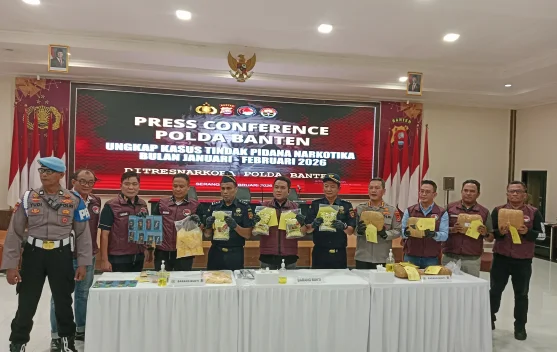 Polda Banten Amankan 54 Tersangka Kasus Narkoba Periode Januari-Februari