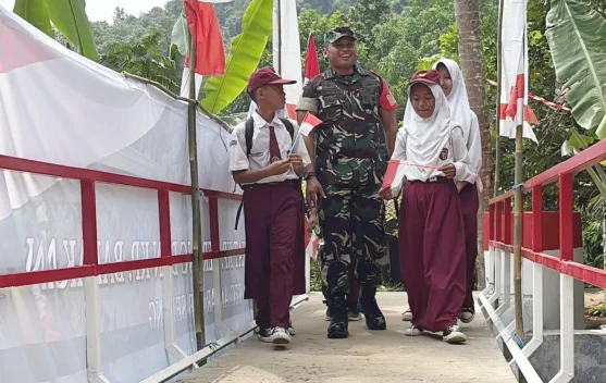 TMMD di Cilegon Bangun Dua Jembatan Garuda, Jangkau Wilayah Terpencil