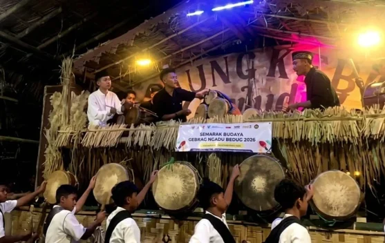 Ngadu Bedug Jadi Ajang Jaga Kekompakan Warga di Pandeglang