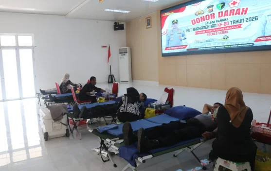 HUT Bhayangkara, Polres Lebak Gelar Donor Darah