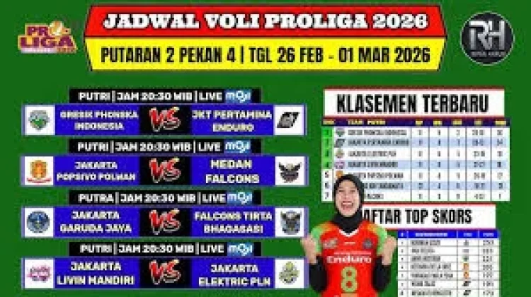 Jadwal Penentuan Final Four Proliga Tahun 2026