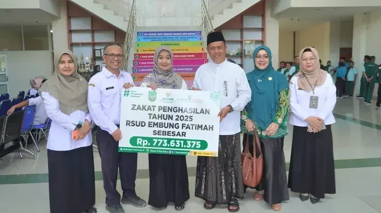 BAZNAS Batam Terima Zakat Penghasilan Rp773 Juta dari RSUD Embung Fatimah