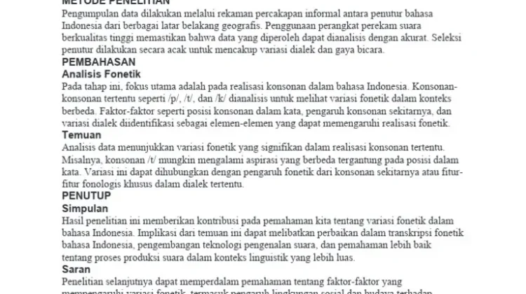 Analisis Fonetik pada Realisasi Konsonan dalam Bahasa Indonesia