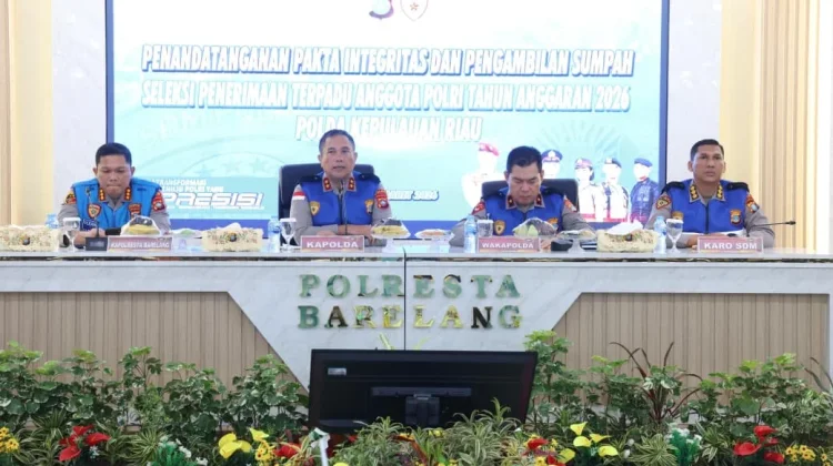 Kapolda Kepri Pimpin Penandatanganan Pakta Integritas, Seleksi Polri 2026