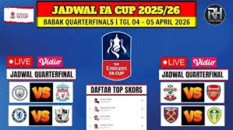 Jadwal Pertandingan Babak Quarterfinal FA Cup Tahun 2025/2026