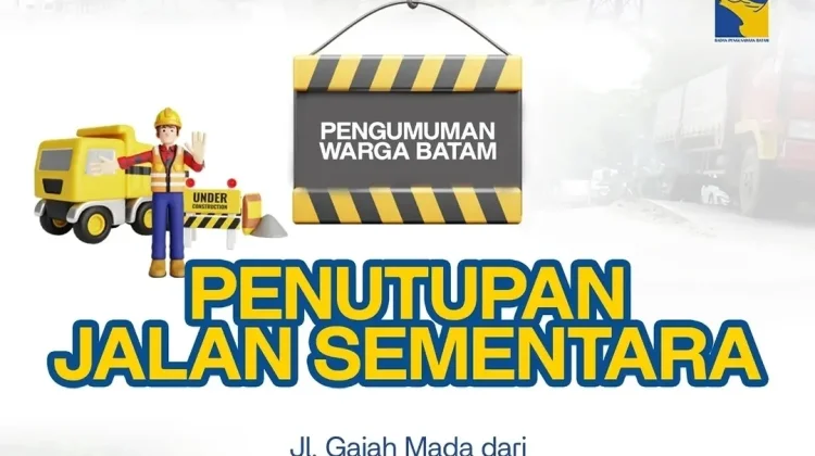 Perbaikan, Jalan Batam Center - Sekupang Via Vista di Tutup Mulai Hari Ini